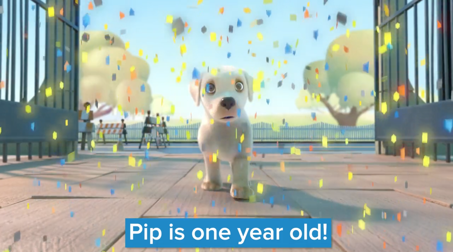 Animated Pip celebrates one years old