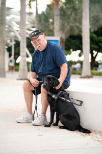 Glenn Dooley and Guide Dog Joey