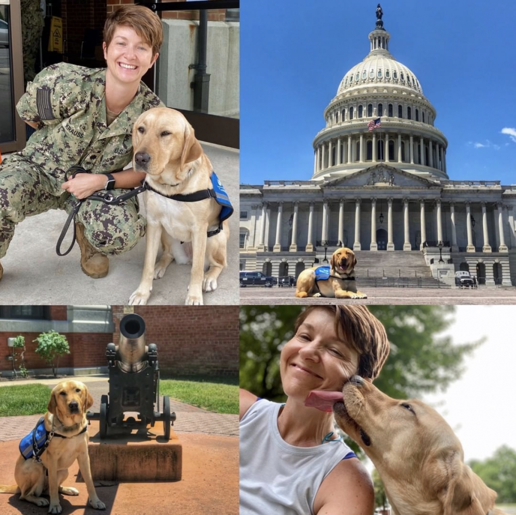 Four photo collage of Patty Mac around Washington DC